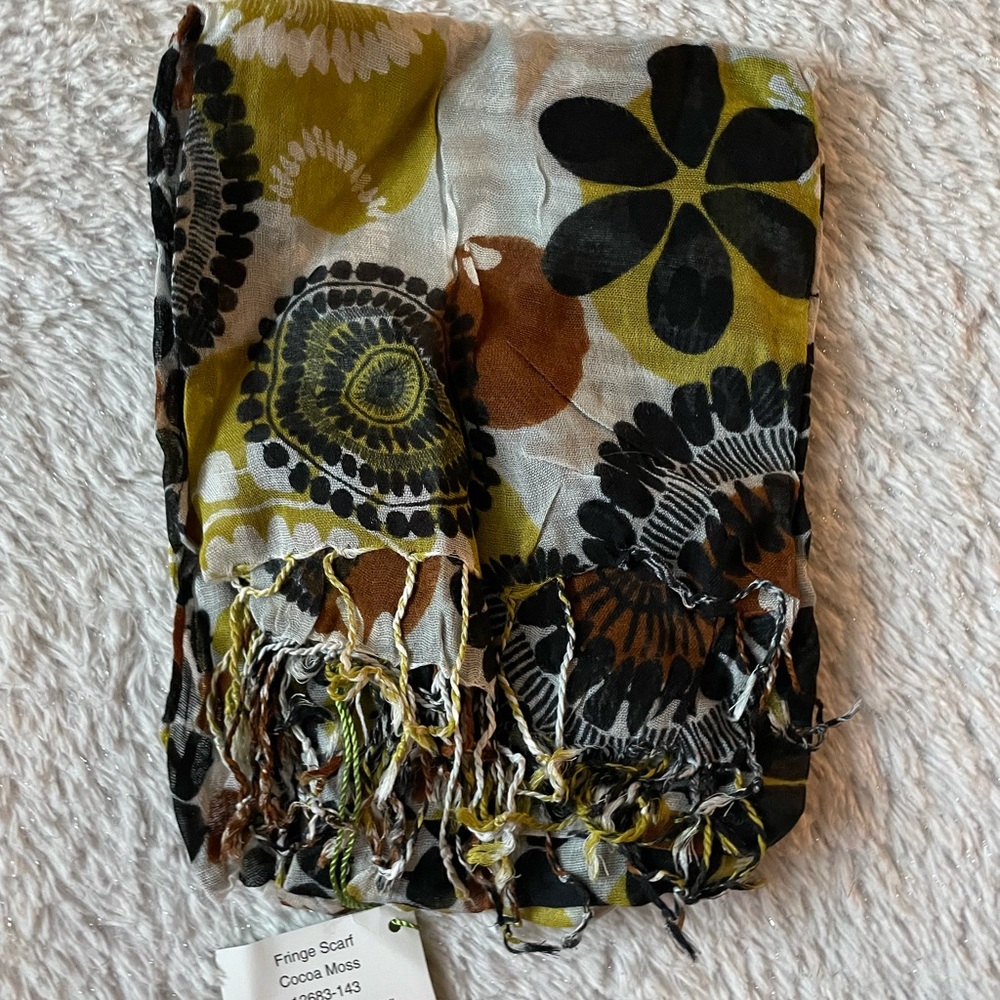 Vera Bradley Fringe Scarf NWT